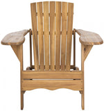 Safavieh Mopani Chair Natural Teak Brass Acacia Wood Galvanized Steel PAT6700C 683726999881
