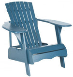 Safavieh Mopani Chair Teal Silver Acacia Wood Galvanized Steel PAT6700D 683726718581