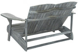 Safavieh Hantom Bench Ash Grey Silver Acacia Wood Galvanized Steel PAT6702A 683726999928
