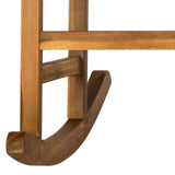 Safavieh Barstow Rocking Chair Teak Brass Acacia Wood Galvanized Steel PAT6707A 683726407454