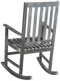 Safavieh Barstow Rocking Chair Ash Grey Silver Acacia Wood Galvanized Steel PAT6707B 683726407461