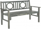 Safavieh Piedmont Bench Folding Ash Grey Silver Acacia Wood Galvanized Steel PAT6714A 683726409625