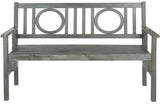 Safavieh Piedmont Bench Folding Ash Grey Silver Acacia Wood Galvanized Steel PAT6714A 683726409625