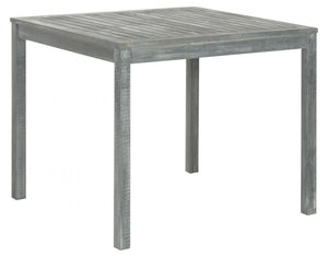 Safavieh Del Mar Dining Set 5 Piece Ash Grey Beige Silver Acacia Wood Polyester CA Foam Galvanized Steel PAT6722B 683726554240