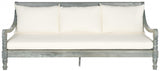 Safavieh Pasadena Day Bed Ash Grey Beige Silver Acacia Wood Polyester CA Foam Galvanized Steel PAT6724C 683726570417