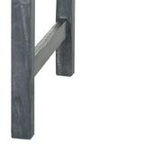 Safavieh Brentwood Bench Ash Grey Silver Acacia Wood Galvanized Steel PAT6732B 889048059221