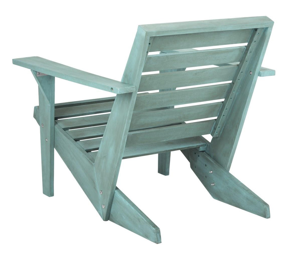 Safavieh Lanty Adirondack Chair Oriental Blue Acacia Wood PAT6746C 889048328945