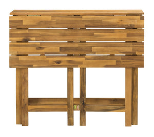 Wilton Modern Balcony Corner Lounge Set - Luxurious Outdoor Seating with Natural Wood and Navy Cushions