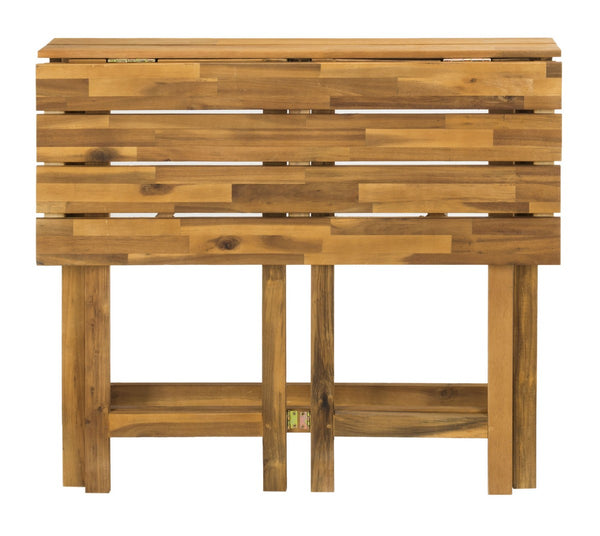 Wilton Modern Balcony Corner Lounge Set - Luxurious Outdoor Seating with Natural Wood and Navy Cushions