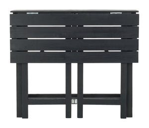 Wilton Modern Balcony Corner Lounge Set - Luxurious Outdoor Seating with Natural Wood and Navy Cushions