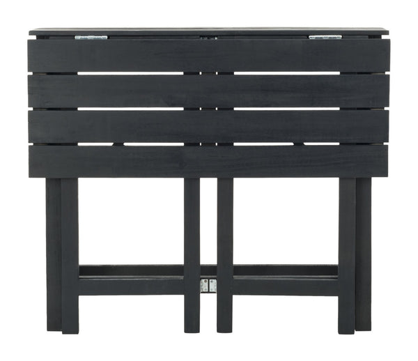 Wilton Modern Balcony Corner Lounge Set - Luxurious Outdoor Seating with Natural Wood and Navy Cushions