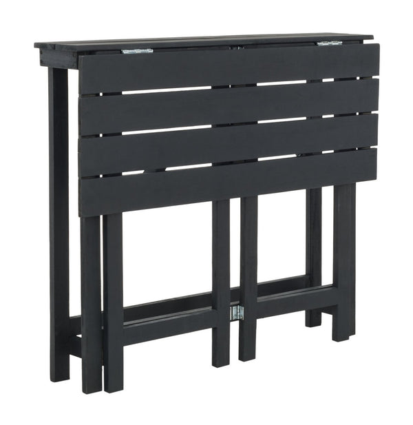 Wilton Modern Balcony Corner Lounge Set - Luxurious Outdoor Seating with Natural Wood and Navy Cushions