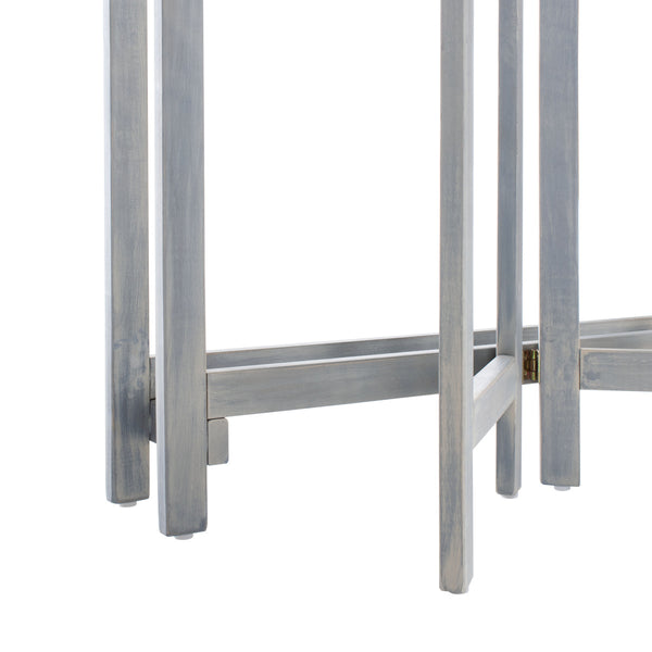 Safavieh Wilton Balcony Corner Lounge Set Ash Grey / White Wood PAT6754D