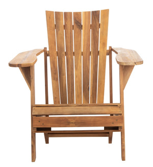 Safavieh Merlin Adirondack Chair With Retractable Footrest In Natural PAT6760A