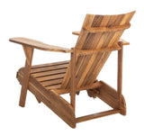 Safavieh Merlin Adirondack Chair With Retractable Footrest In Natural PAT6760A