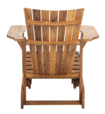 Safavieh Merlin Adirondack Chair With Retractable Footrest In Natural PAT6760A