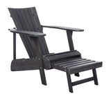 Safavieh Merlin Adirondack Chair With Retractable Footrest In Ash Grey PAT6760B