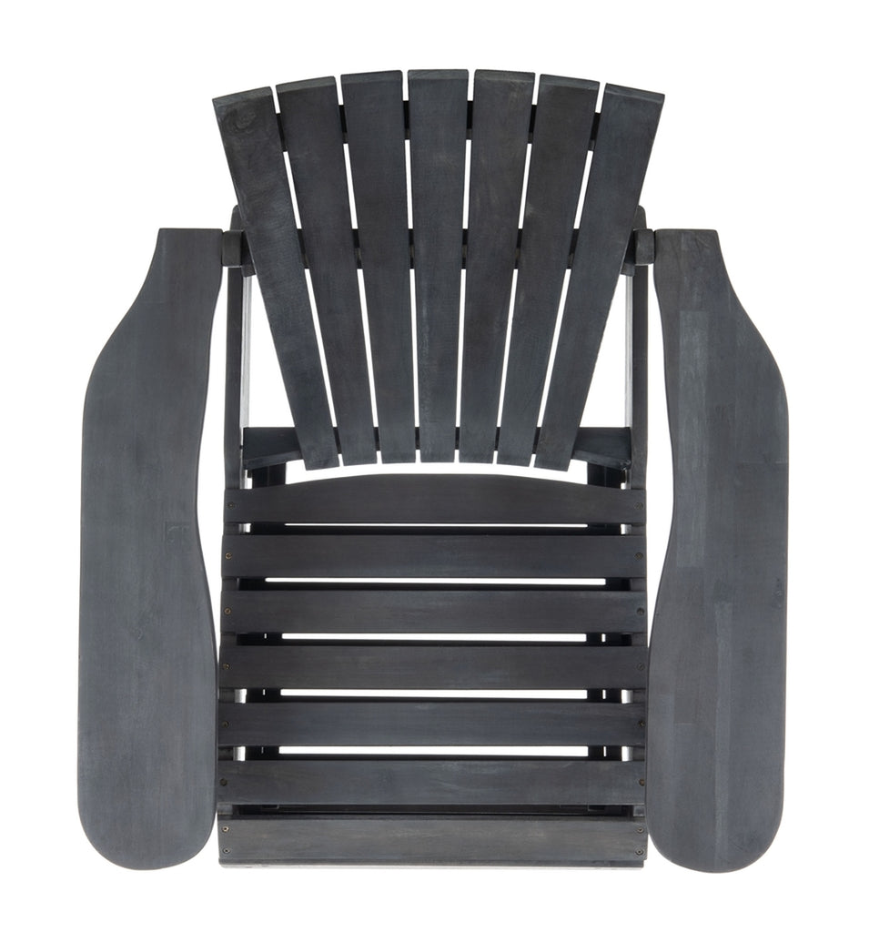 Safavieh Merlin Adirondack Chair With Retractable Footrest In Ash Grey PAT6760B
