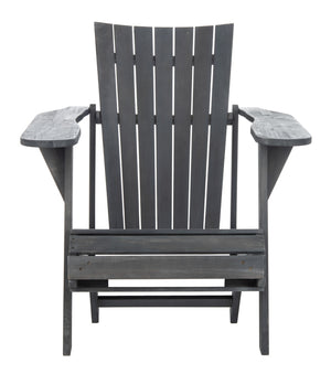 Safavieh Merlin Adirondack Chair With Retractable Footrest In Ash Grey PAT6760B