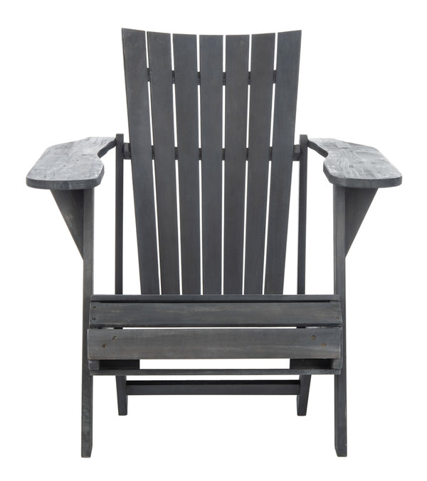 Safavieh Merlin Adirondack Chair With Retractable Footrest In Ash Grey PAT6760B