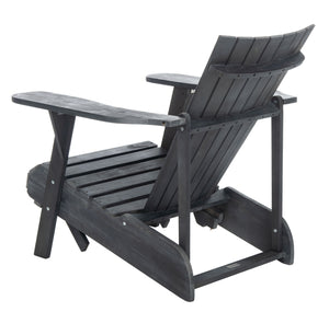 Safavieh Merlin Adirondack Chair With Retractable Footrest In Ash Grey PAT6760B