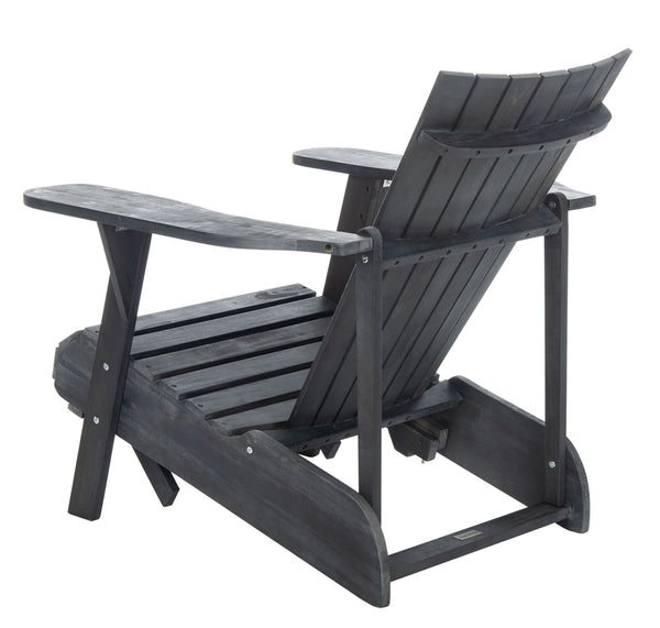 Safavieh Merlin Adirondack Chair With Retractable Footrest In Ash Grey PAT6760B