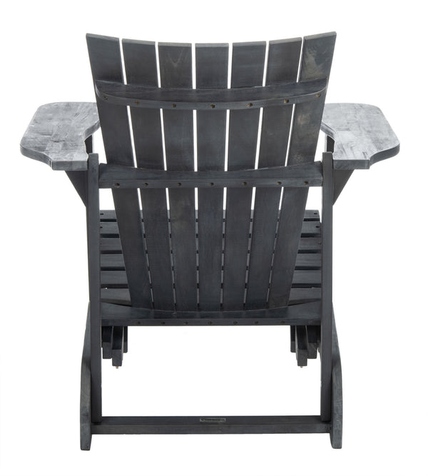 Safavieh Merlin Adirondack Chair With Retractable Footrest In Ash Grey PAT6760B