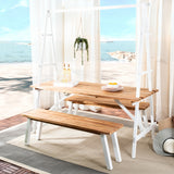 Safavieh Willamy 3 Pc Dining Set In Natural White PAT6761A