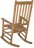Safavieh Shasta Rocking Chair Teak Silver Acacia Wood Galvanized Steel PAT7002A 683726406242