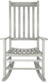 Safavieh Shasta Rocking Chair Grey Wash Silver Acacia Wood Galvanized Steel PAT7002B 683726406259