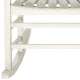 Safavieh Shasta Rocking Chair White Wash Silver Acacia Wood Galvanized Steel PAT7002C 683726406266