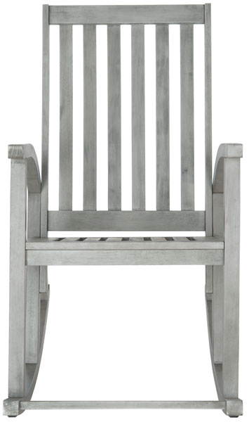 Safavieh Clayton Rocking Chair Grey Wash Silver Acacia Wood Galvanized Steel PAT7003B 683726406280