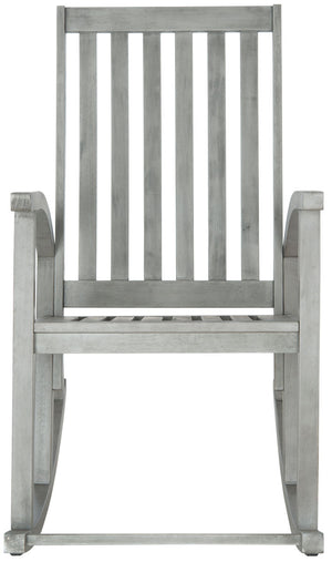 Safavieh Clayton Rocking Chair Grey Wash Silver Acacia Wood Galvanized Steel PAT7003B 683726406280