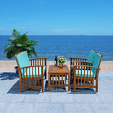 Rocklin 4 Piece Outdoor Set - Stylish Acacia Wood Furniture with Chic Cushions for Ultimate Comfort