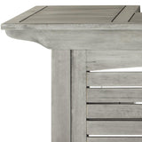 Safavieh Monterey Bar Table Grey Wash Silver Acacia Wood Galvanized Steel PAT7011B 683726407348