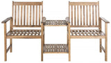 Brea Eco-Friendly Twin Seat Bench with Umbrella-Ready Table for Stylish Outdoor Relaxation