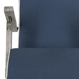 Safavieh Palmdale Lounge Chair Grey Navy Silver Acacia Wood Polyester Foam Galvanized Steel PAT7015B 889048023956