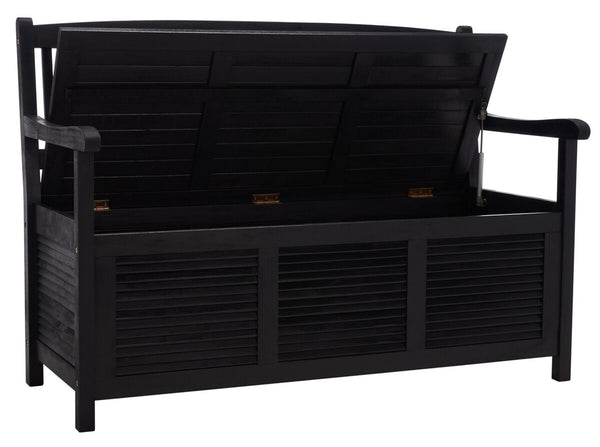 Brisbane Outdoor Storage Bench - Stylish Acacia Wood Seating for Two with Hidden Storage Solution