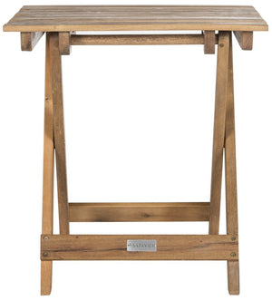 Safavieh Pacifica Lounge Set 3 Piece Teak Brown Grey White Silver Acacia Wood Polyester Foam Galvanized Steel PAT7020A 889048005990