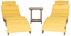 Pacifica 3-Piece Outdoor Lounge Set – Stylish, Weather-Resistant Acacia Wood with Elegant Cushion Design