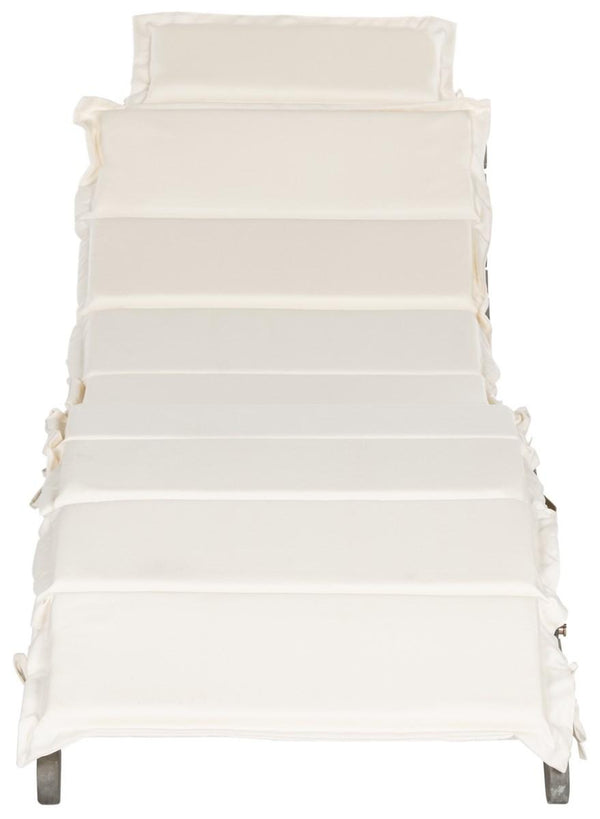 Safavieh Pacifica Lounge Set 3 Piece Grey Beige Silver Acacia Wood Polyester Foam Galvanized Steel PAT7020E 889048006034