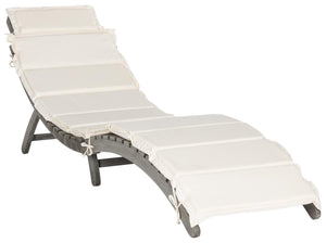 Safavieh Pacifica Lounge Set 3 Piece Grey Beige Silver Acacia Wood Polyester Foam Galvanized Steel PAT7020E 889048006034