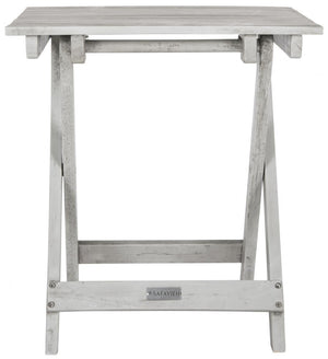 Safavieh Pacifica Lounge Set 3 Piece Grey Beige Silver Acacia Wood Polyester Foam Galvanized Steel PAT7020E 889048006034