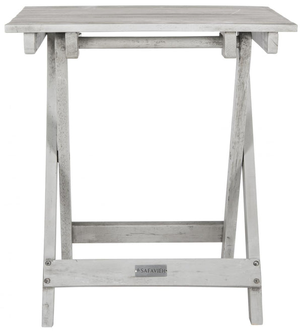 Safavieh Pacifica Lounge Set 3 Piece Grey Beige Silver Acacia Wood Polyester Foam Galvanized Steel PAT7020E 889048006034