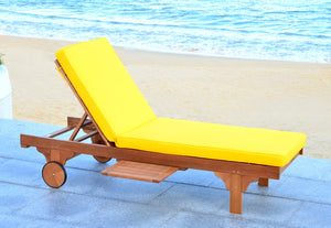Safavieh Newport Lounge Chair Natural / Yellow Eucalyptus Wood PAT7022A 889048014978