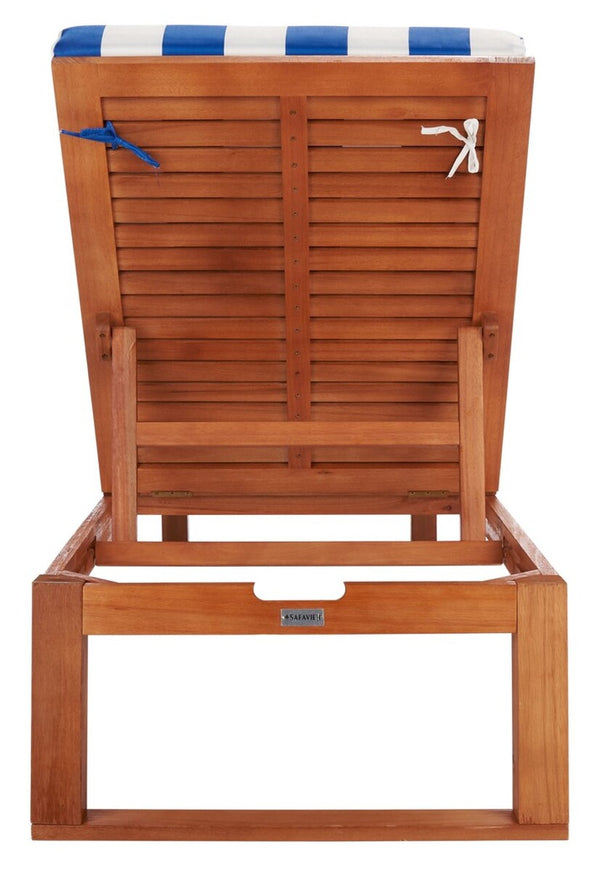 Solano Outdoor Sunlounger - Modern Eucalyptus Design with Plush Cushion for Ultimate Relaxation