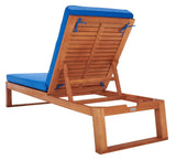 Solano Outdoor Sunlounger - Modern Eucalyptus Design with Plush Cushion for Ultimate Relaxation