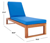 Solano Outdoor Sunlounger - Modern Eucalyptus Design with Plush Cushion for Ultimate Relaxation