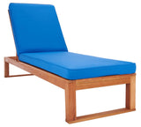 Solano Outdoor Sunlounger - Modern Eucalyptus Design with Plush Cushion for Ultimate Relaxation