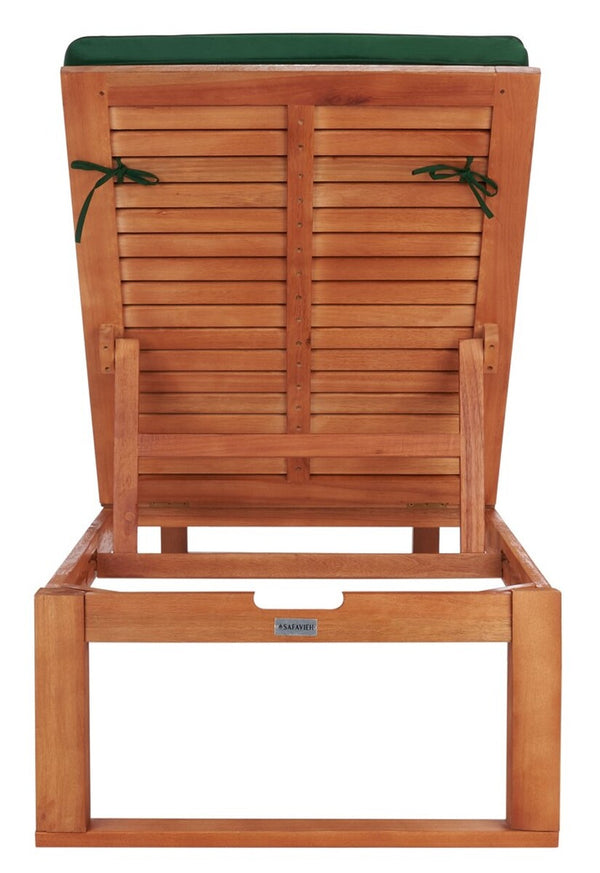 Solano Outdoor Sunlounger - Modern Eucalyptus Design with Plush Cushion for Ultimate Relaxation